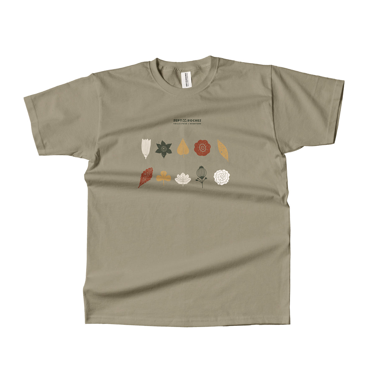 T-shirt Mixte Flore 100% coton