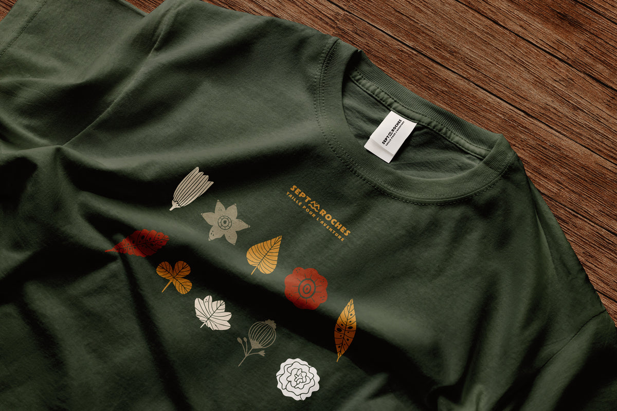T-shirt Mixte Flore 100% coton