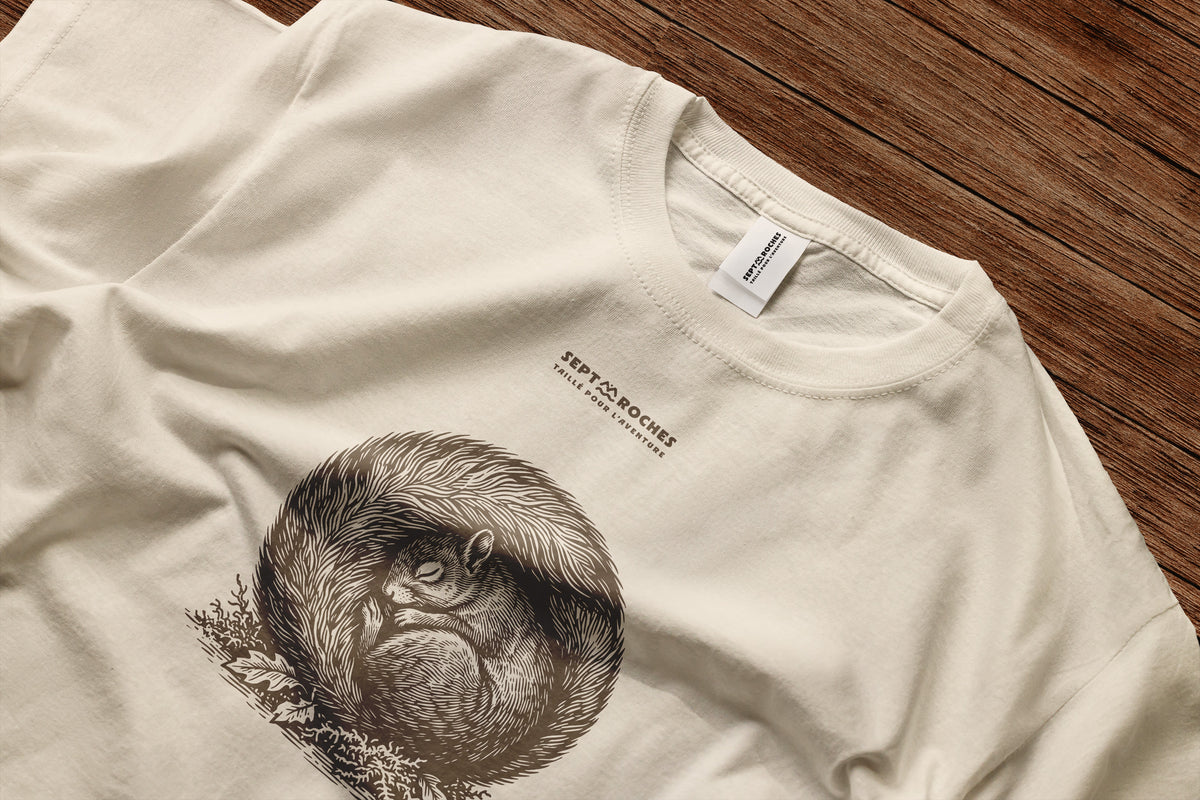 T-shirt Mixte Écureuil 100% coton